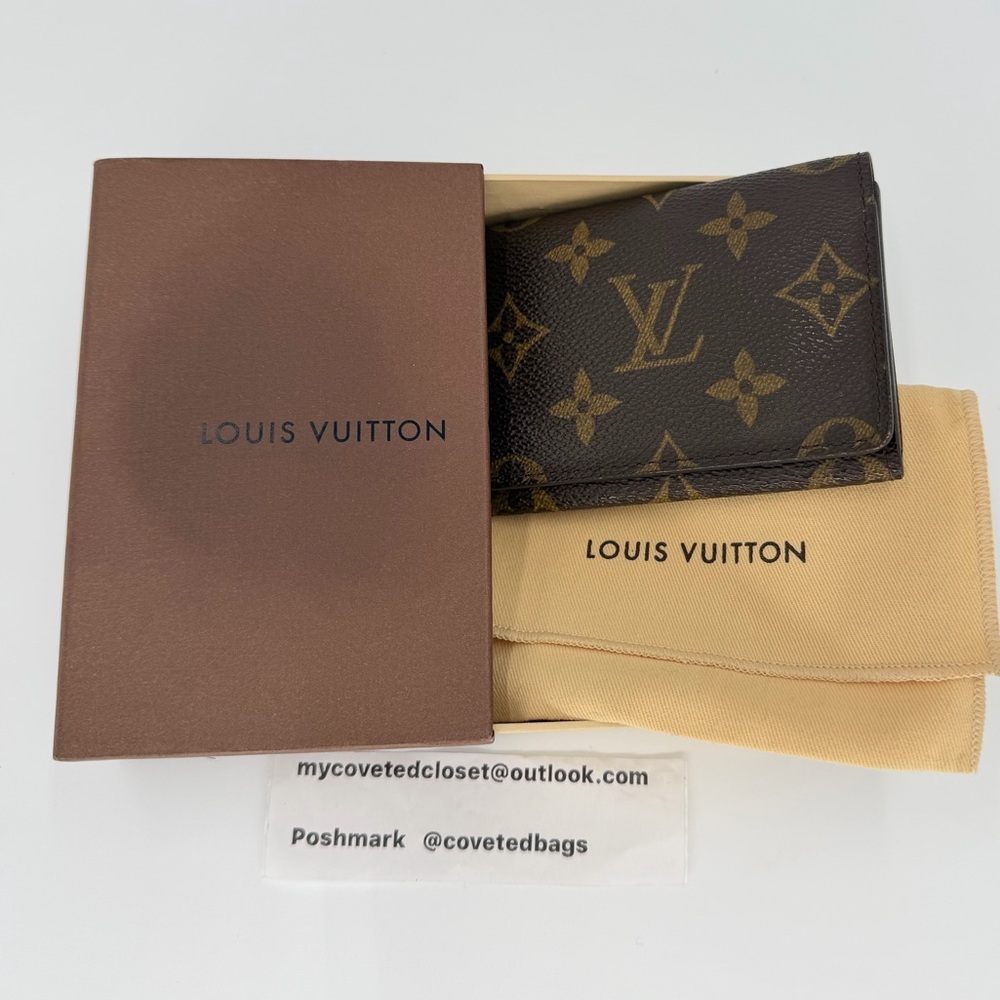 Louis Vuitton Monogram Flap Card Case Rank A Condition W/Box and Dust Bag! 😍 - Picture 1 of 16